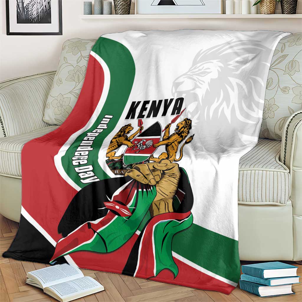 Kenya Jamhuri Day Blanket Lion With Coat Of Arms - Wonder Print Shop