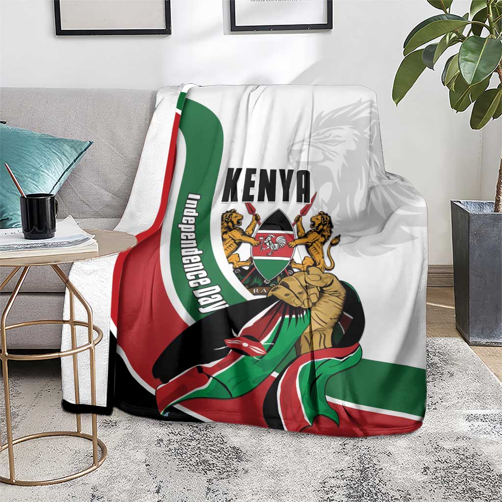 Kenya Jamhuri Day Blanket Lion With Coat Of Arms - Wonder Print Shop