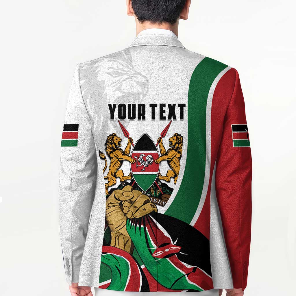Personalized Kenya Jamhuri Day Blazer Lion With Coat Of Arms - Wonder Print Shop