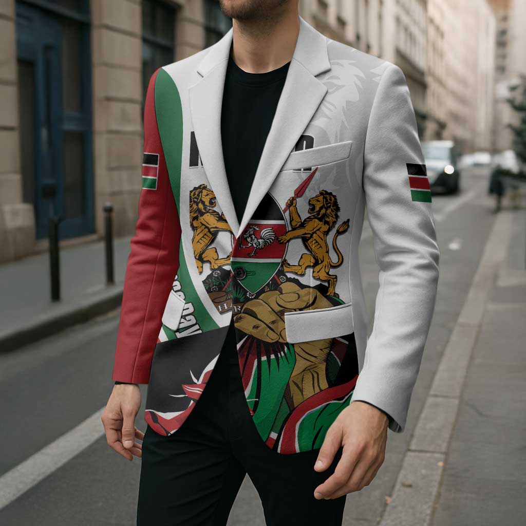 Personalized Kenya Jamhuri Day Blazer Lion With Coat Of Arms - Wonder Print Shop