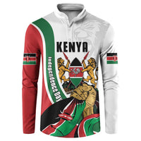 Personalized Kenya Jamhuri Day Button Sweatshirt Lion With Coat Of Arms - Wonder Print Shop