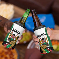 Personalized Kenya Jamhuri Day 4 in 1 Can Cooler Tumbler Lion With Coat Of Arms - Wonder Print Shop