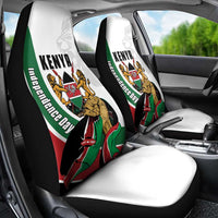 Kenya Jamhuri Day Car Seat Cover Lion With Coat Of Arms - Wonder Print Shop