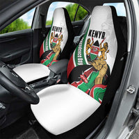 Kenya Jamhuri Day Car Seat Cover Lion With Coat Of Arms - Wonder Print Shop