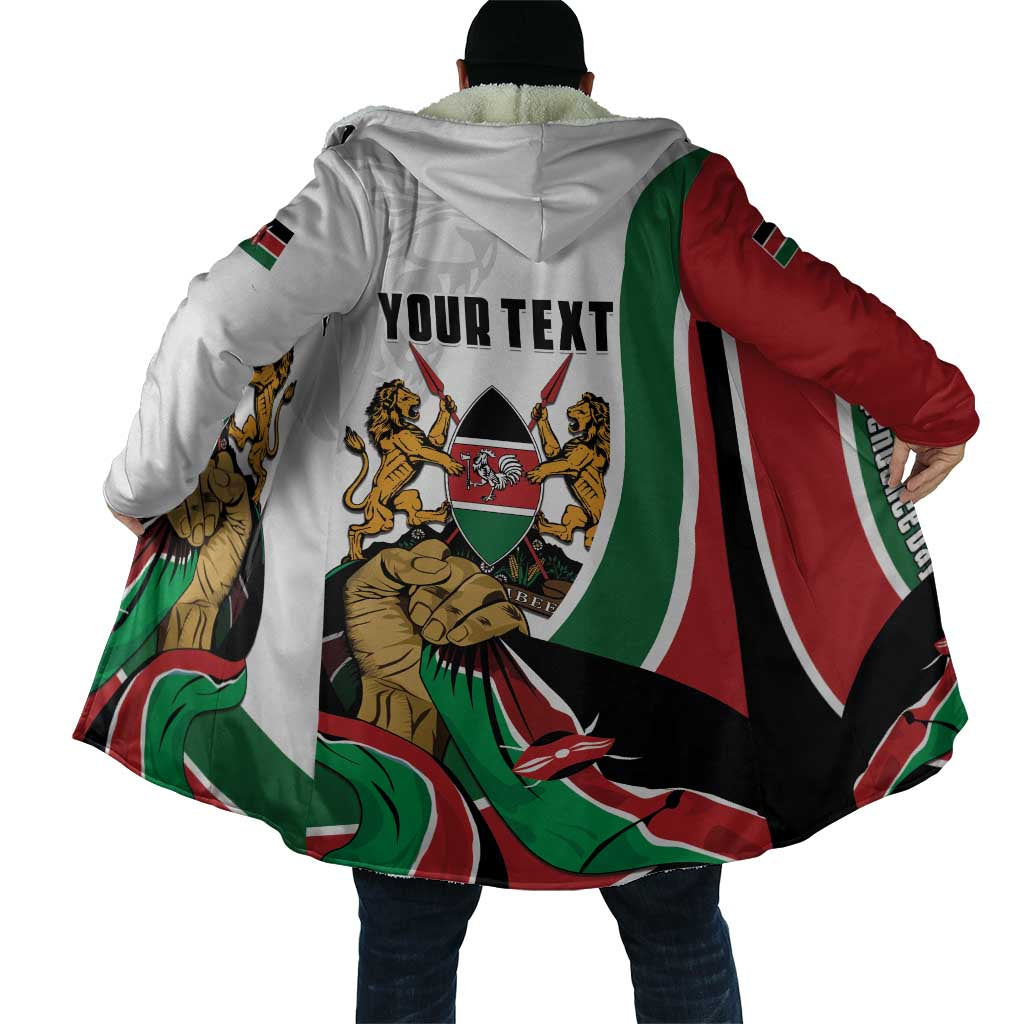 Personalized Kenya Jamhuri Day Cloak Lion With Coat Of Arms - Wonder Print Shop