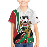Personalized Kenya Jamhuri Day Family Matching Mermaid Dress and Hawaiian Shirt Lion With Coat Of Arms - Wonder Print Shop