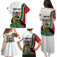 Personalized Kenya Jamhuri Day Family Matching Puletasi and Hawaiian Shirt Lion With Coat Of Arms - Wonder Print Shop