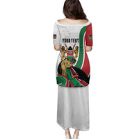 Personalized Kenya Jamhuri Day Family Matching Puletasi and Hawaiian Shirt Lion With Coat Of Arms - Wonder Print Shop