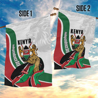 Kenya Jamhuri Day Garden Flag Lion With Coat Of Arms - Wonder Print Shop