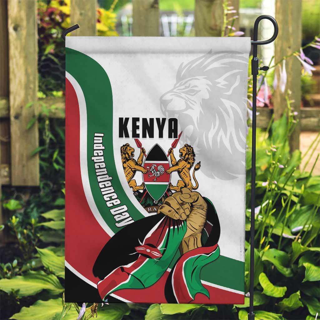 Kenya Jamhuri Day Garden Flag Lion With Coat Of Arms - Wonder Print Shop