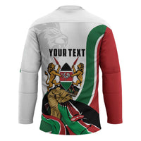 Personalized Kenya Jamhuri Day Hockey Jersey Lion With Coat Of Arms - Wonder Print Shop