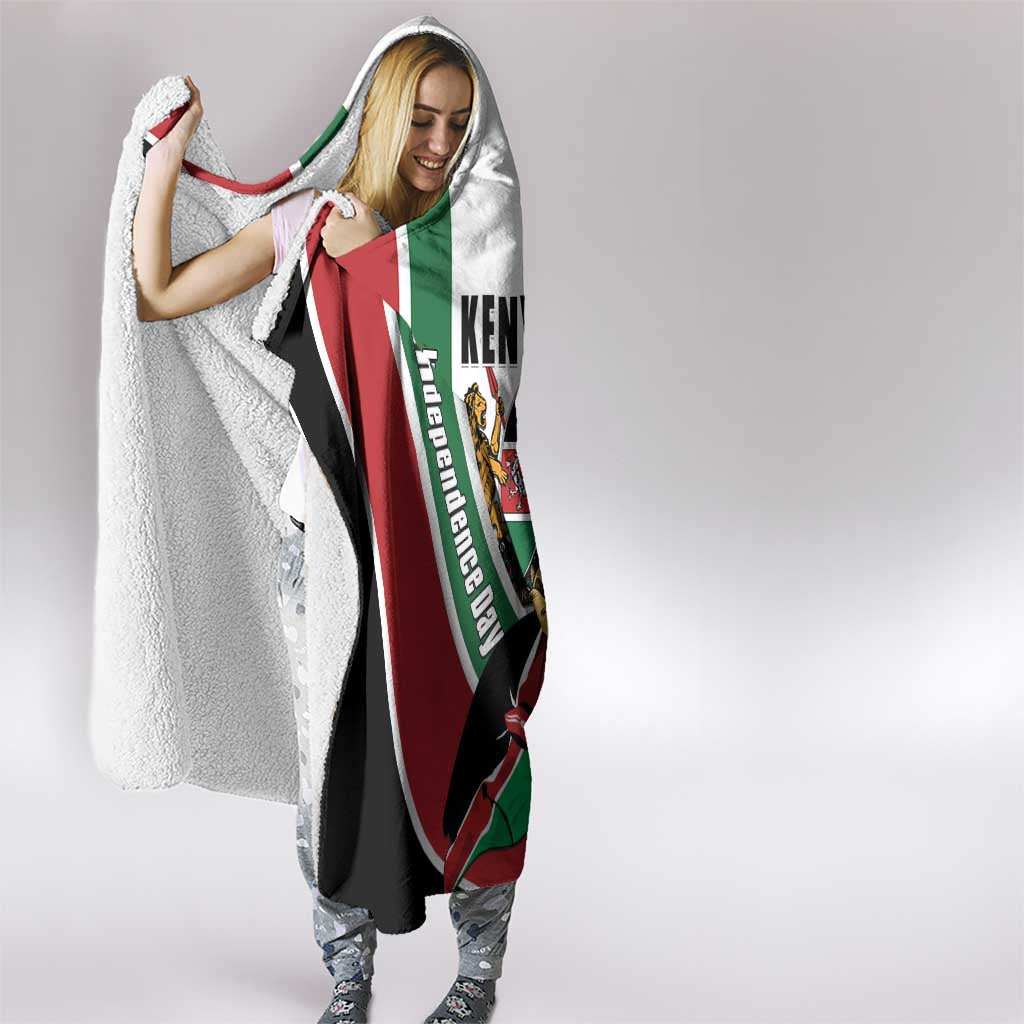 Kenya Jamhuri Day Hooded Blanket Lion With Coat Of Arms - Wonder Print Shop
