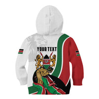 Personalized Kenya Jamhuri Day Kid Hoodie Lion With Coat Of Arms - Wonder Print Shop