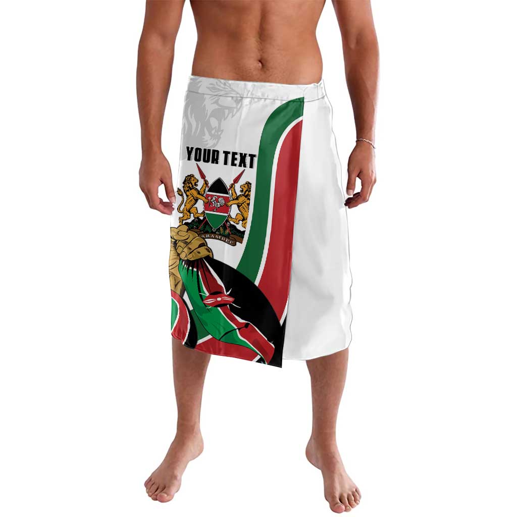 Personalized Kenya Jamhuri Day Lavalava Lion With Coat Of Arms - Wonder Print Shop