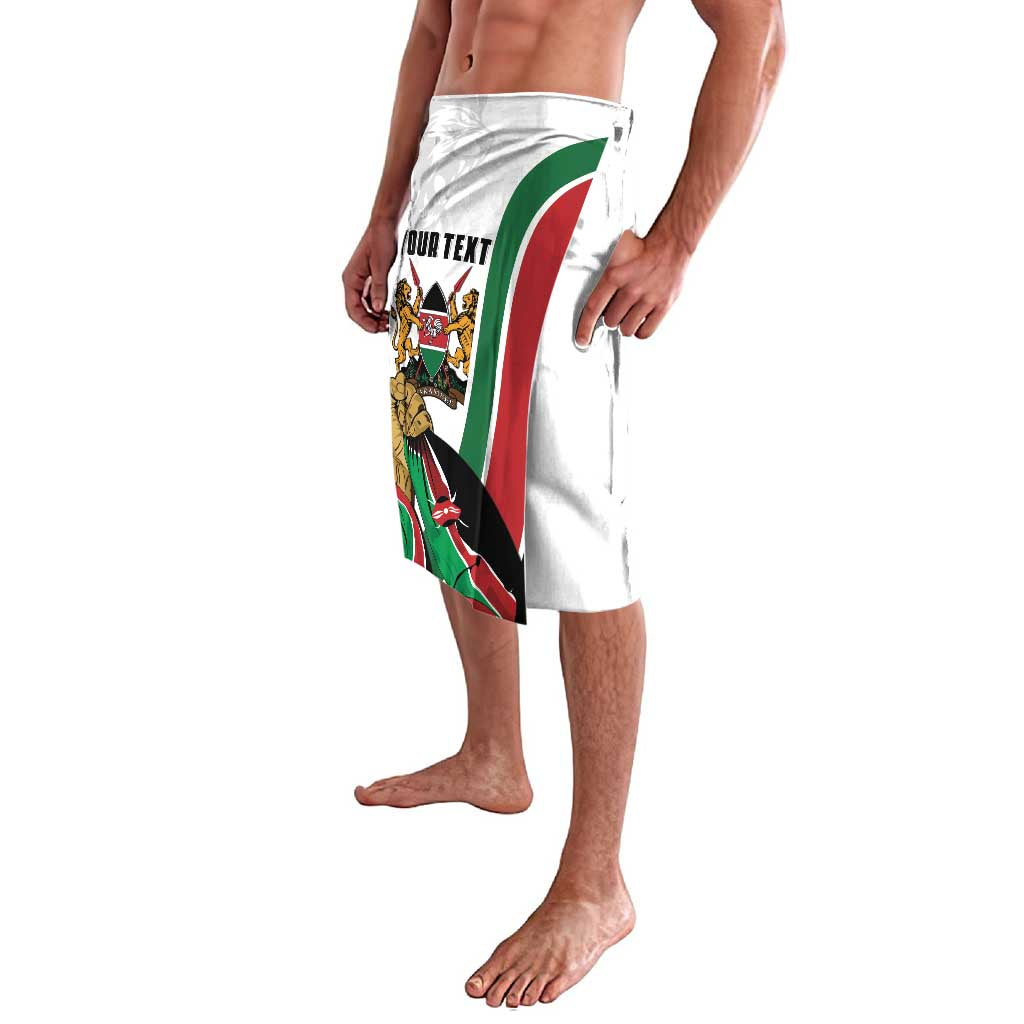 Personalized Kenya Jamhuri Day Lavalava Lion With Coat Of Arms - Wonder Print Shop
