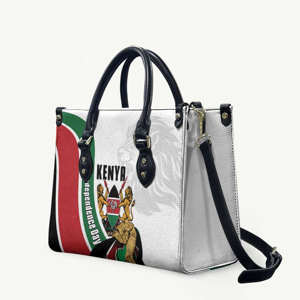 Kenya Jamhuri Day Leather Bag Lion With Coat Of Arms - Wonder Print Shop