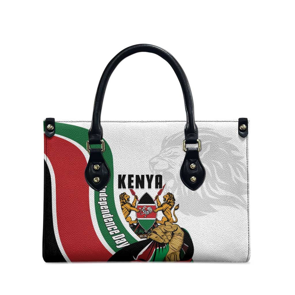 Kenya Jamhuri Day Leather Bag Lion With Coat Of Arms - Wonder Print Shop
