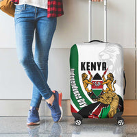 Kenya Jamhuri Day Luggage Cover Lion With Coat Of Arms - Wonder Print Shop