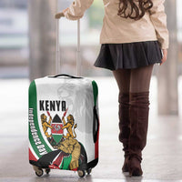 Kenya Jamhuri Day Luggage Cover Lion With Coat Of Arms - Wonder Print Shop