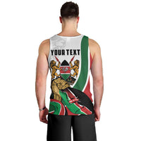 Personalized Kenya Jamhuri Day Men Tank Top Lion With Coat Of Arms - Wonder Print Shop