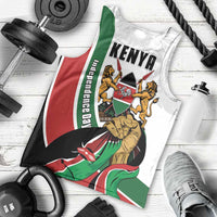 Personalized Kenya Jamhuri Day Men Tank Top Lion With Coat Of Arms - Wonder Print Shop