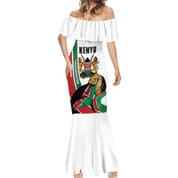Personalized Kenya Jamhuri Day Mermaid Dress Lion With Coat Of Arms - Wonder Print Shop