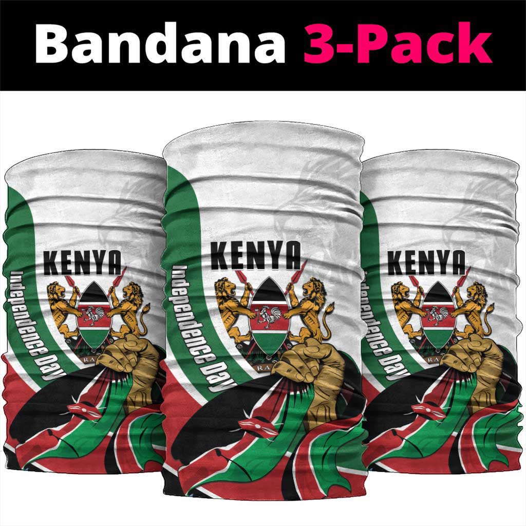 Kenya Jamhuri Day Neck Gaiter Lion With Coat Of Arms - Wonder Print Shop