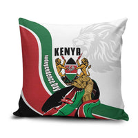 Kenya Jamhuri Day Pillow Cover Lion With Coat Of Arms - Wonder Print Shop