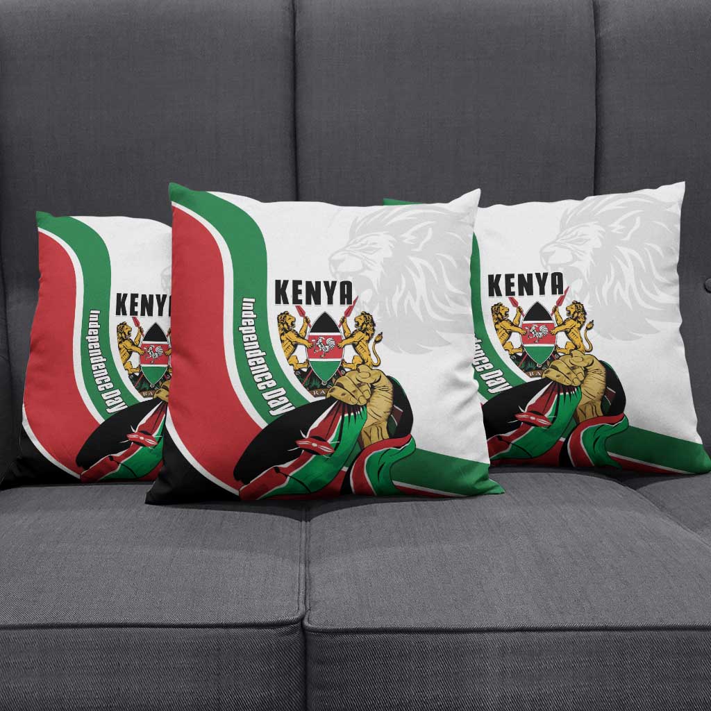 Kenya Jamhuri Day Pillow Cover Lion With Coat Of Arms - Wonder Print Shop