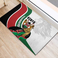 Kenya Jamhuri Day Rubber Doormat Lion With Coat Of Arms - Wonder Print Shop