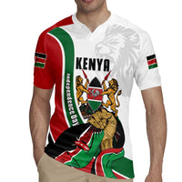 Personalized Kenya Jamhuri Day Rugby Jersey Lion With Coat Of Arms - Wonder Print Shop