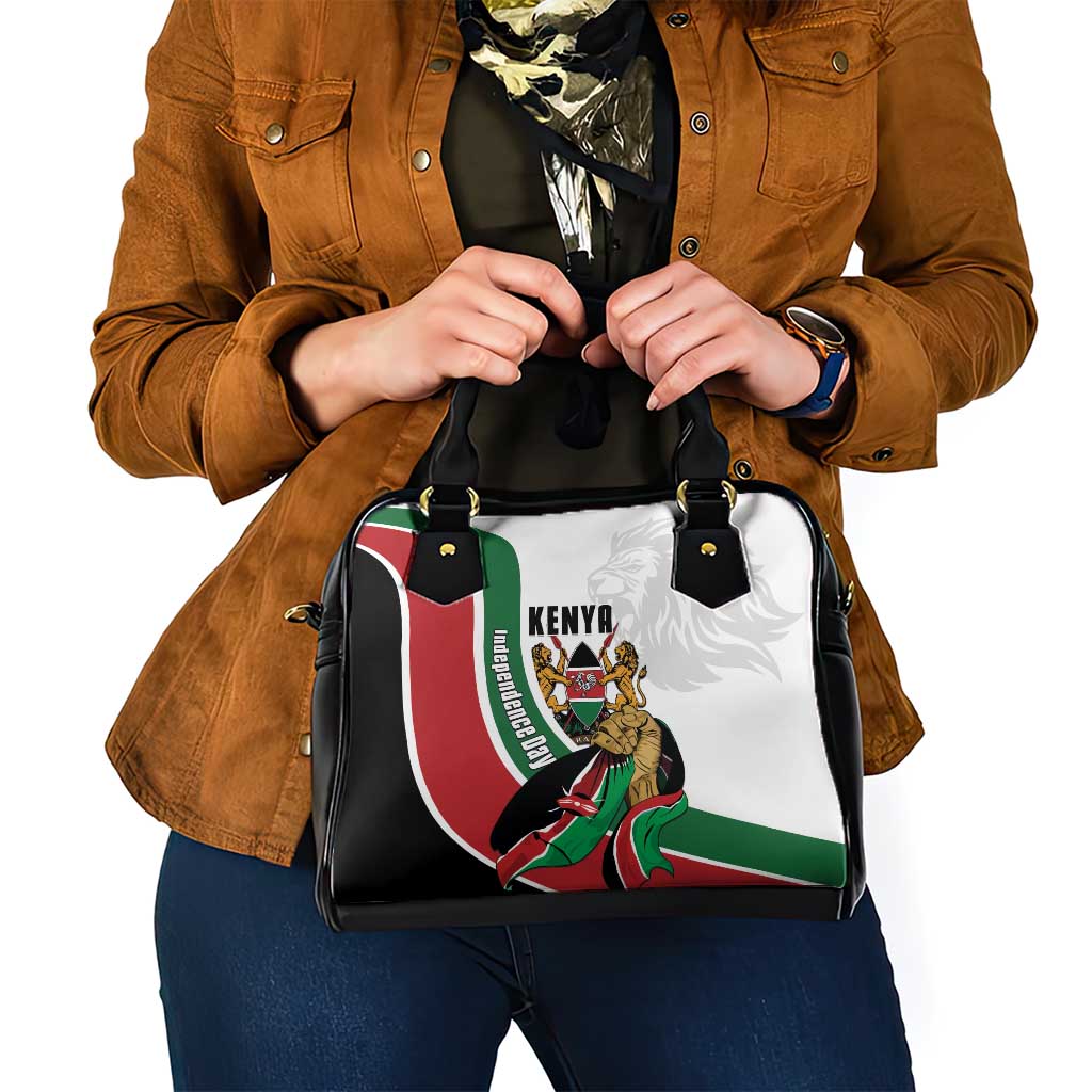 Kenya Jamhuri Day Shoulder Handbag Lion With Coat Of Arms - Wonder Print Shop