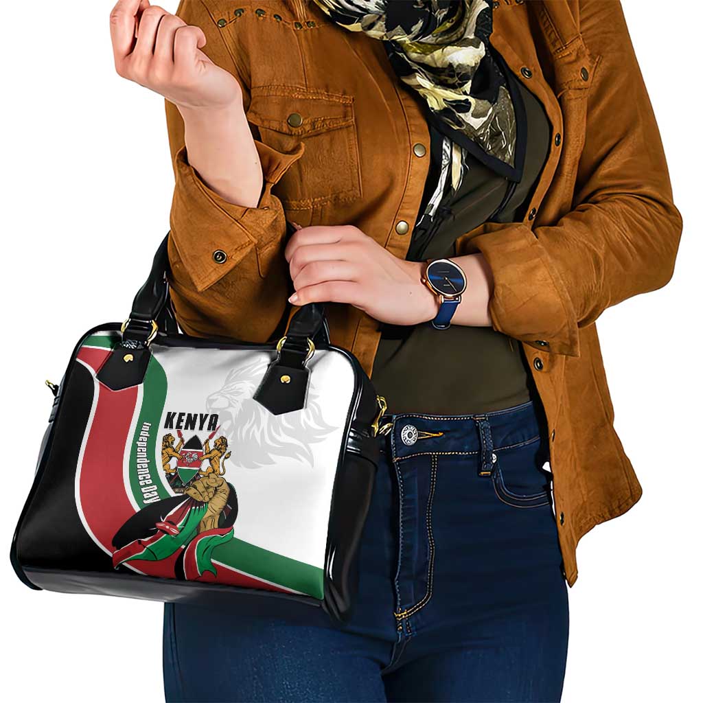 Kenya Jamhuri Day Shoulder Handbag Lion With Coat Of Arms - Wonder Print Shop