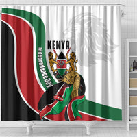 Kenya Jamhuri Day Shower Curtain Lion With Coat Of Arms - Wonder Print Shop