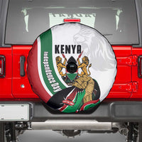Kenya Jamhuri Day Spare Tire Cover Lion With Coat Of Arms - Wonder Print Shop