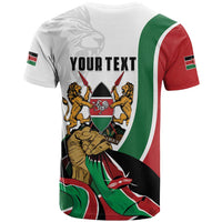 Personalized Kenya Jamhuri Day T Shirt Lion With Coat Of Arms - Wonder Print Shop