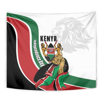 Kenya Jamhuri Day Tapestry Lion With Coat Of Arms - Wonder Print Shop