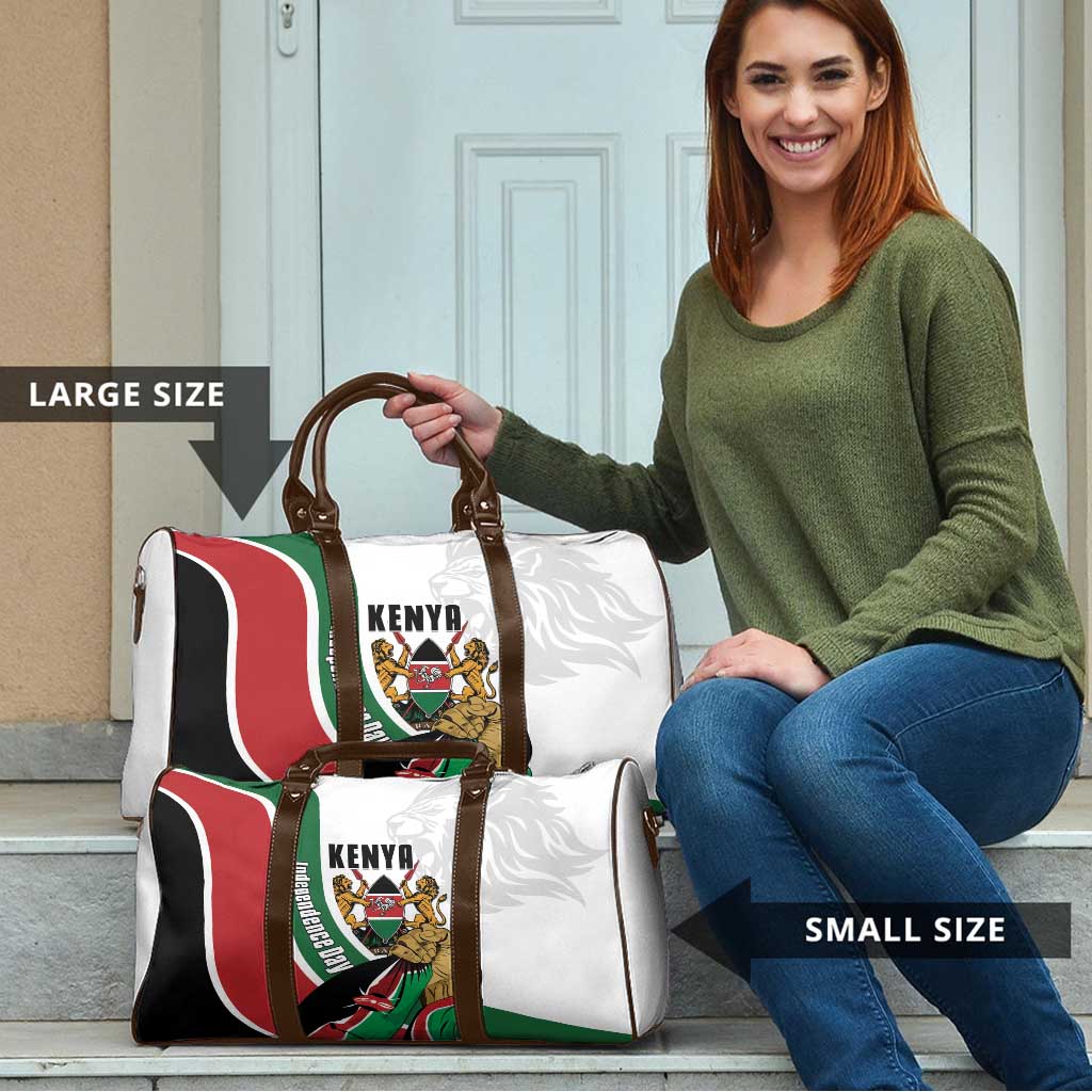 Kenya Jamhuri Day Travel Bag Lion With Coat Of Arms - Wonder Print Shop