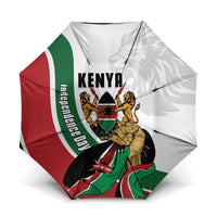 Kenya Jamhuri Day Umbrella Lion With Coat Of Arms - Wonder Print Shop