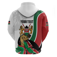 Personalized Kenya Jamhuri Day Zip Hoodie Lion With Coat Of Arms - Wonder Print Shop