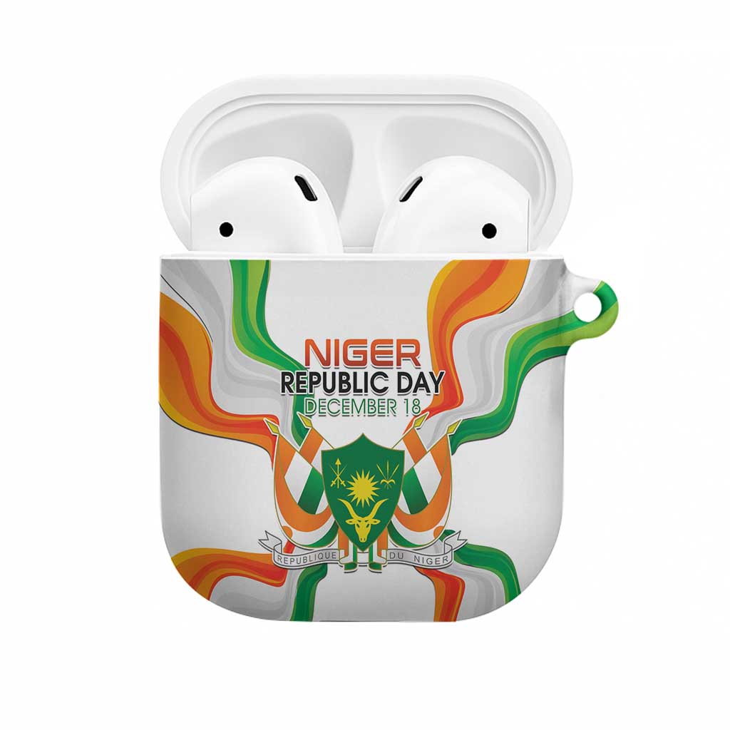 Niger Republic Day AirPods Case Coat Of Arms With Flag - Wonder Print Shop