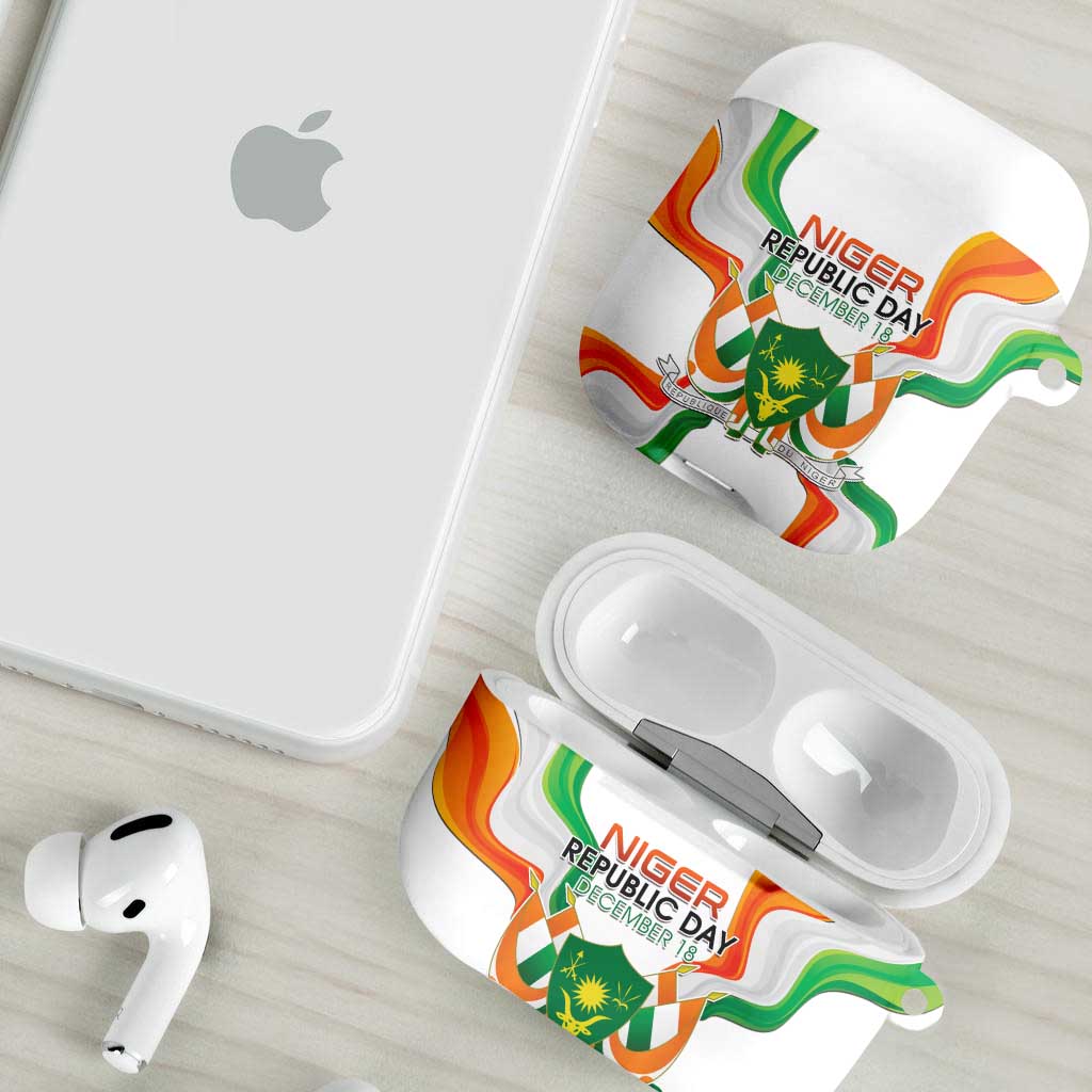 Niger Republic Day AirPods Case Coat Of Arms With Flag - Wonder Print Shop
