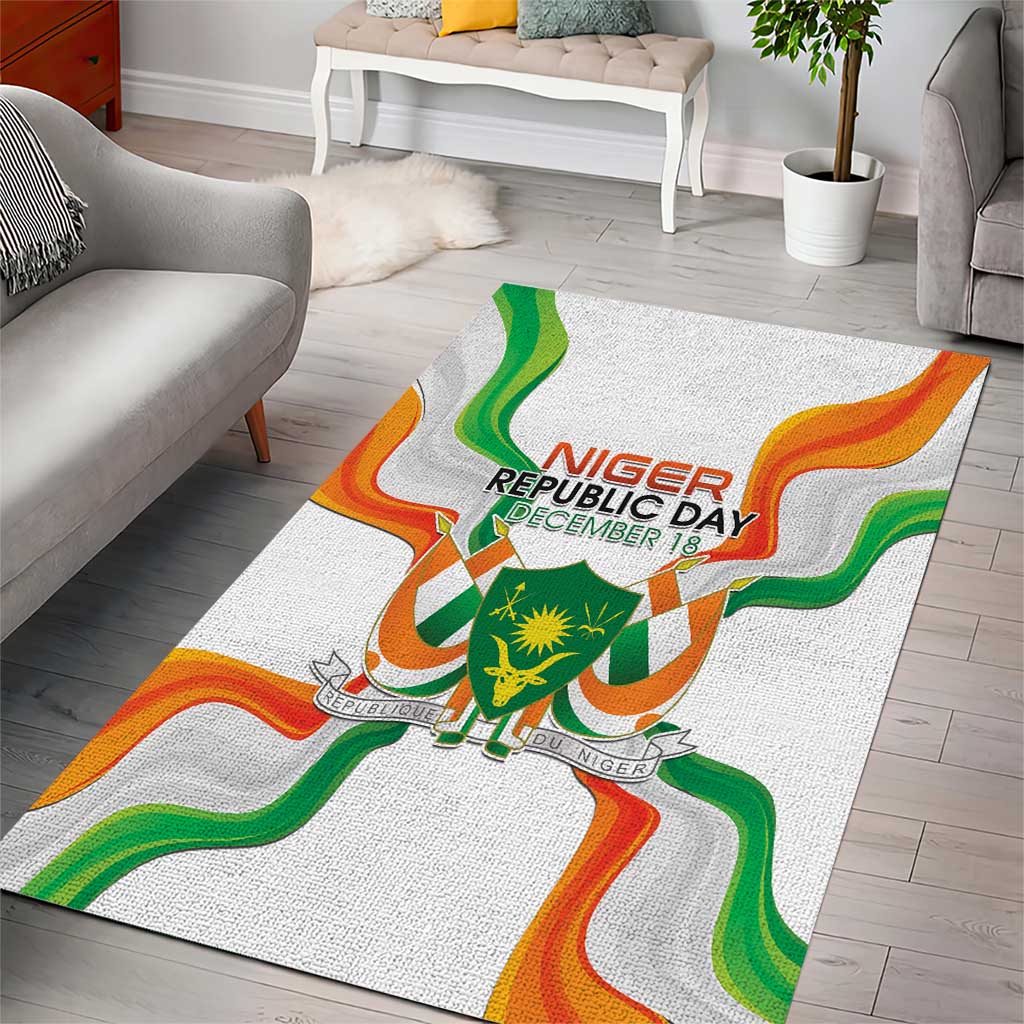 Niger Republic Day Area Rug Coat Of Arms With Flag - Wonder Print Shop