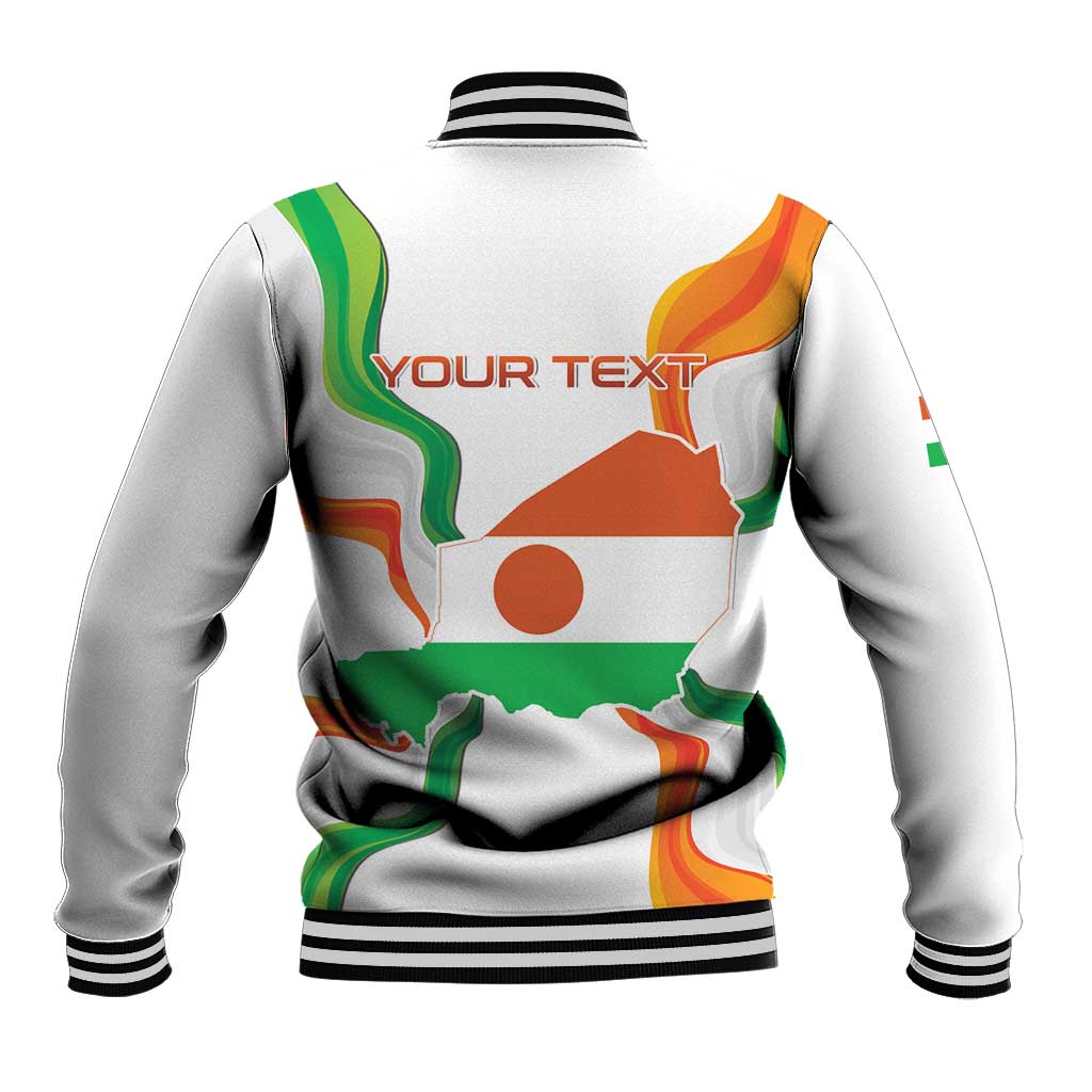 Personalized Niger Republic Day Baseball Jacket Coat Of Arms With Flag - Wonder Print Shop