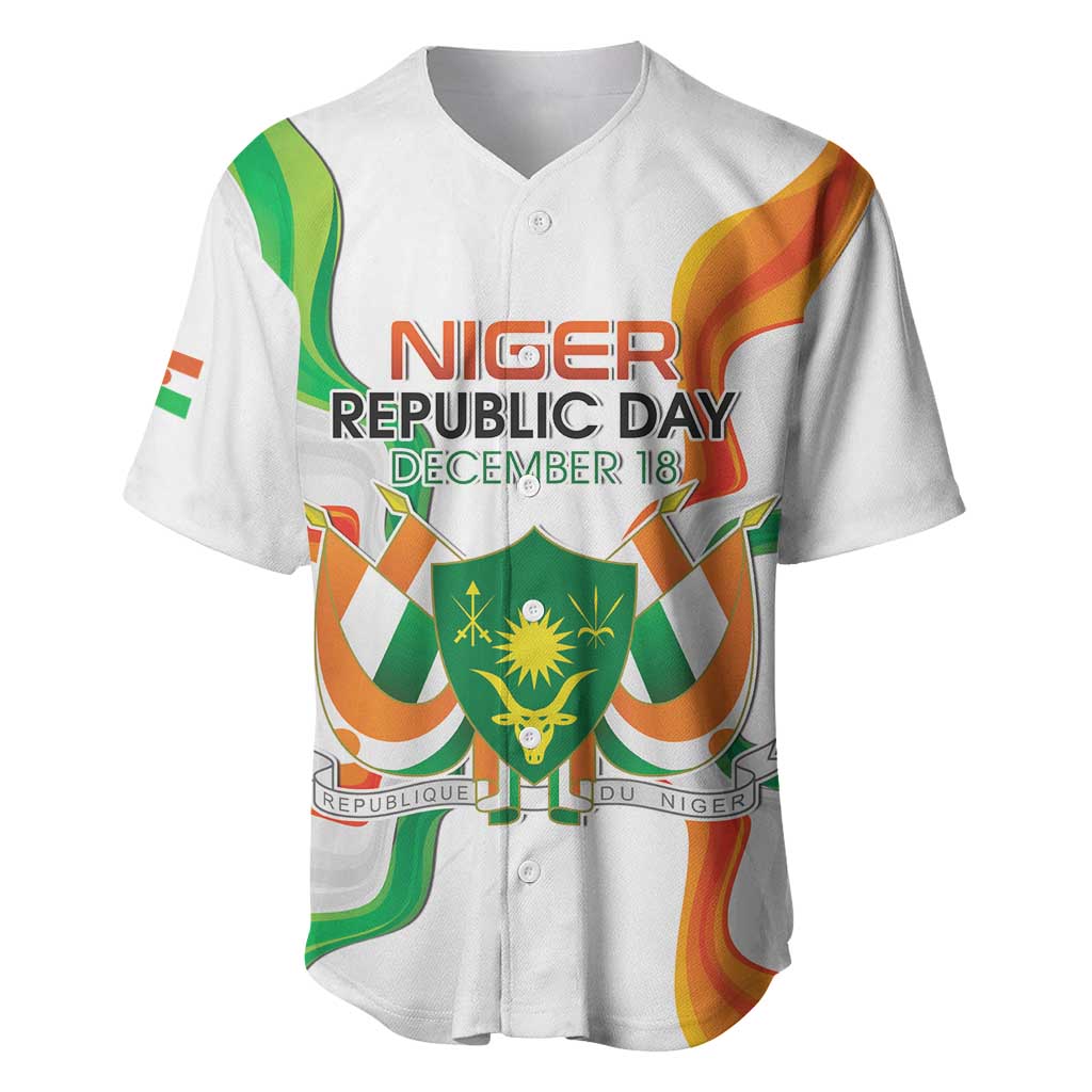 Personalized Niger Republic Day Baseball Jersey Coat Of Arms With Flag - Wonder Print Shop
