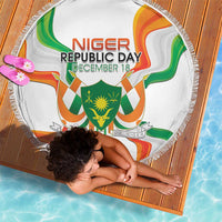 Niger Republic Day Beach Blanket Coat Of Arms With Flag - Wonder Print Shop