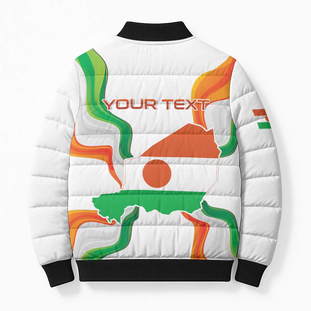 Personalized Niger Republic Day Bomber Puffer Jacket Coat Of Arms With Flag - Wonder Print Shop
