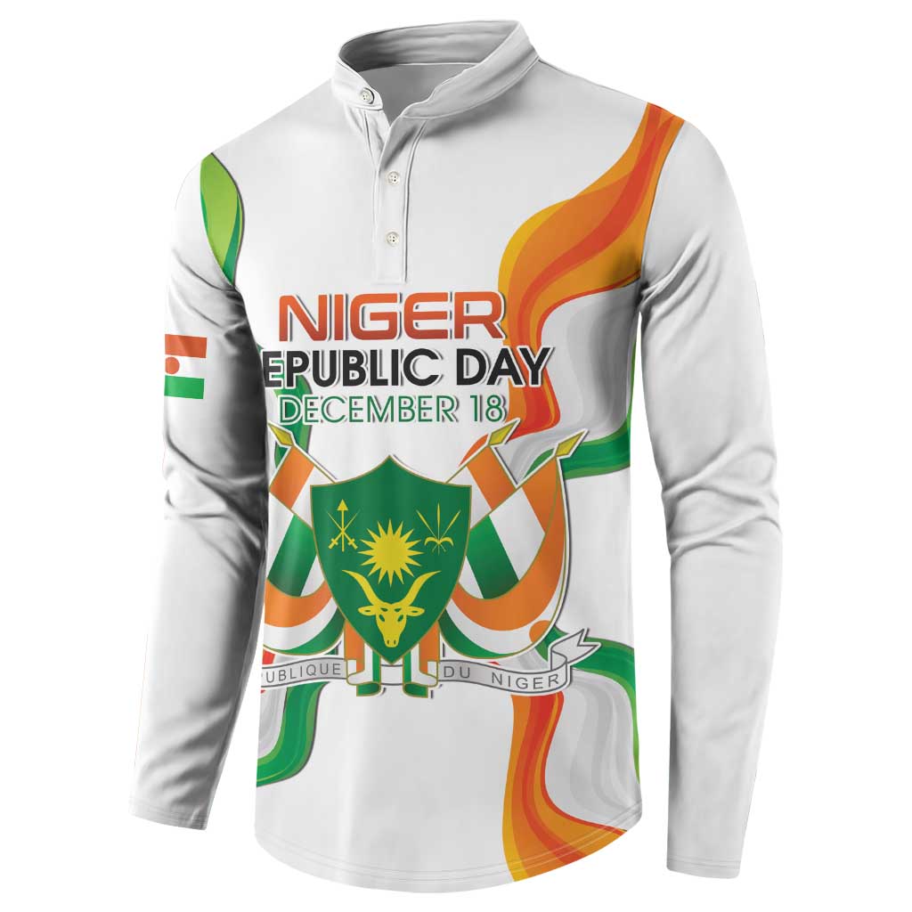 Personalized Niger Republic Day Button Sweatshirt Coat Of Arms With Flag - Wonder Print Shop