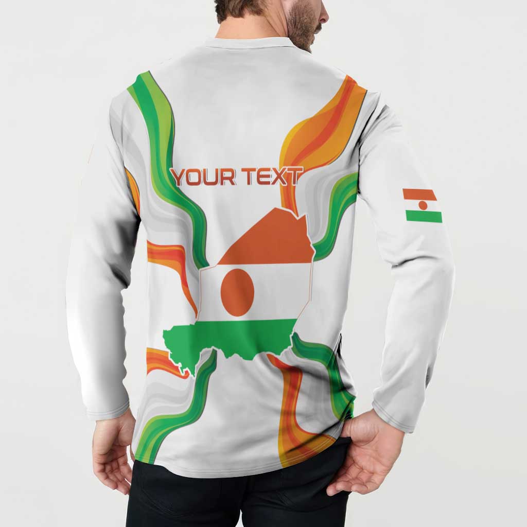 Personalized Niger Republic Day Button Sweatshirt Coat Of Arms With Flag - Wonder Print Shop