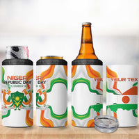 Personalized Niger Republic Day 4 in 1 Can Cooler Tumbler Coat Of Arms With Flag - Wonder Print Shop